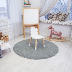 Комплект детский стол КРУГЛЫЙ и два стула ОБЛАЧКО ROLTI Baby (белая столешница/белое сиденье/береза ножки) в Нефтекамске - neftekamsk.ok-mebel.com | фото 3