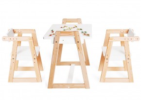 Комплект детской мебели стол и  два стула Я САМ "Лофт-Дуо" (Белый) в Нефтекамске - neftekamsk.ok-mebel.com | фото