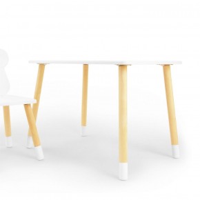 Комплект детской мебели стол и стул Облачко (Белый/Белый/Береза) в Нефтекамске - neftekamsk.ok-mebel.com | фото