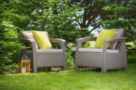 Комплект кресел Корфу Дуо (Corfu Duo set) капучино - песок в Нефтекамске - neftekamsk.ok-mebel.com | фото 4