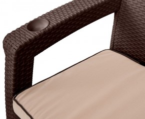 Комплект кресел Yalta Premium Double Seat (Ялта) шоколадный (+подушки под спину) в Нефтекамске - neftekamsk.ok-mebel.com | фото 2
