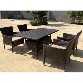 Комплект мебели из иск. ротанга AM-196B/T196 Brown 4Pcs (4+1) в Нефтекамске - neftekamsk.ok-mebel.com | фото 3