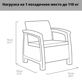 Комплект мебели Корфу Рест (Corfu Rest - without table) графит в Нефтекамске - neftekamsk.ok-mebel.com | фото 3