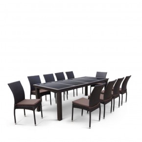 Комплект плетеной мебели T438/Y380A-W53 Brown (10+1) в Нефтекамске - neftekamsk.ok-mebel.com | фото 3