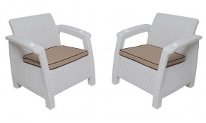 Комплект уличной мебели Yalta Premium Terrace Set (Ялта) белый (+подушки под спину) в Нефтекамске - neftekamsk.ok-mebel.com | фото 4