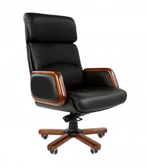 Кресло для руководителя CHAIRMAN 417 (Натуральная кожа) Черное в Нефтекамске - neftekamsk.ok-mebel.com | фото 1
