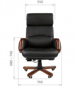 Кресло для руководителя CHAIRMAN 417 (Натуральная кожа) Черное в Нефтекамске - neftekamsk.ok-mebel.com | фото 4