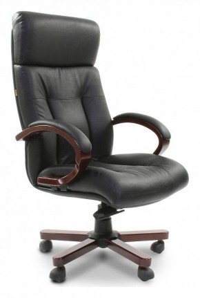 Кресло для руководителя Chairman 421 черный/орех темный, черный в Нефтекамске - neftekamsk.ok-mebel.com | фото