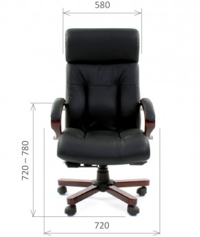 Кресло для руководителя CHAIRMAN  421 (Натуральная кожа) Черное в Нефтекамске - neftekamsk.ok-mebel.com | фото 4