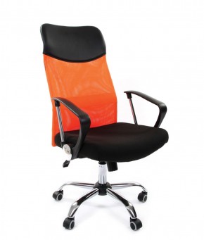 Кресло для руководителя CHAIRMAN 610 N (15-21 черный/сетка оранжевый) в Нефтекамске - neftekamsk.ok-mebel.com | фото
