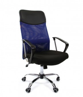 Кресло для руководителя CHAIRMAN 610 N (15-21 черный/сетка синий) в Нефтекамске - neftekamsk.ok-mebel.com | фото