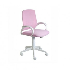 Кресло Ирис White сетка/ткань розовая в Нефтекамске - neftekamsk.ok-mebel.com | фото