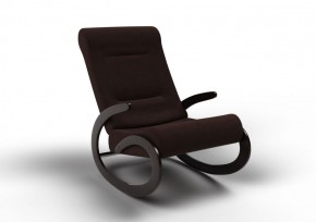 Кресло-качалка Мальта 10-Т-Ш (ткань/венге) ШОКОЛАД в Нефтекамске - neftekamsk.ok-mebel.com | фото