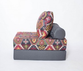 Кресло-кровать-пуф бескаркасное Прайм (мехико серый-графит) в Нефтекамске - neftekamsk.ok-mebel.com | фото