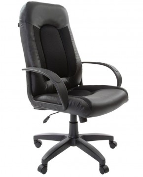 Кресло офисное BRABIX "Strike EX-525" (экокожа черная, ткань черная) 531381 в Нефтекамске - neftekamsk.ok-mebel.com | фото