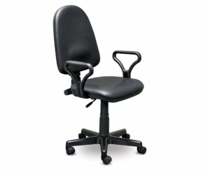 Кресло офисное Престиж+ (черный кожзам PV-1) г/п 140/ПВМ/ гольф в Нефтекамске - neftekamsk.ok-mebel.com | фото