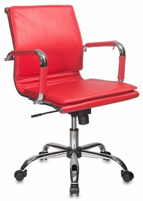 Кресло руководителя Бюрократ CH-993-LOW/RED красный в Нефтекамске - neftekamsk.ok-mebel.com | фото