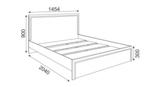 Кровать 1.4 М16 Стандарт с настилом Беатрис (Орех гепланкт) в Нефтекамске - neftekamsk.ok-mebel.com | фото