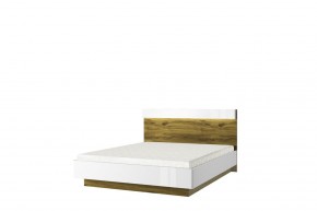 Кровать 160 с подъемником, TORINO, цвет белый/Дуб наварра в Нефтекамске - neftekamsk.ok-mebel.com | фото