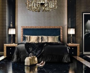 Кровать 2-х спальная (1,6 м) Тиффани Premium черная/золото с мягким элементом (Антрацит) с подъемным механизмомарт (ТФКР-3[3](П) в Нефтекамске - neftekamsk.ok-mebel.com | фото 2