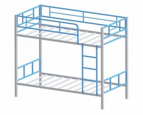 Кровать двухъярусная "Севилья-2.01 комбо" Серый/Голубой в Нефтекамске - neftekamsk.ok-mebel.com | фото 2