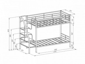 Кровать двухъярусная "Толедо" Серый/Венге в Нефтекамске - neftekamsk.ok-mebel.com | фото 2