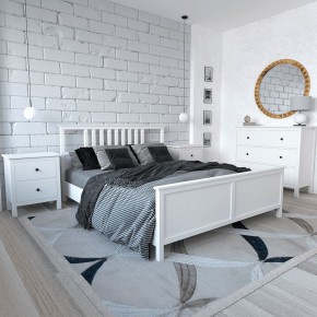 Кровать Ф-156.02 двухспальная 160х200 из массива сосны, цвет белый в Нефтекамске - neftekamsk.ok-mebel.com | фото 1
