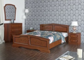 ЕЛЕНА Кровать из массива 1200 (Орех) в Нефтекамске - neftekamsk.ok-mebel.com | фото 2