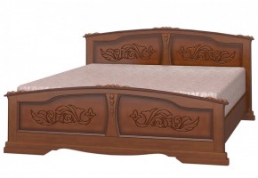 ЕЛЕНА Кровать из массива 1800 (Орех) в Нефтекамске - neftekamsk.ok-mebel.com | фото 1