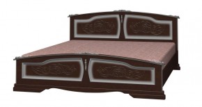 ЕЛЕНА Кровать из массива 1400 (Орех темный) в Нефтекамске - neftekamsk.ok-mebel.com | фото