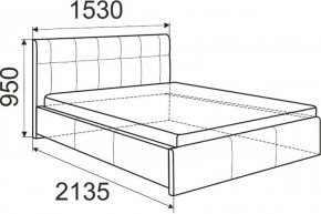 Кровать Изабелла с латами Newtone light beige 1400x2000 в Нефтекамске - neftekamsk.ok-mebel.com | фото