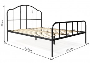 Кровать Милена 140х200 черная в Нефтекамске - neftekamsk.ok-mebel.com | фото