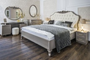 Кровать Мокко 1600 с мягким изголовьем + основание (серый камень) в Нефтекамске - neftekamsk.ok-mebel.com | фото 1