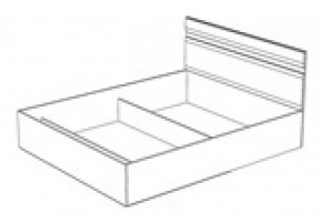 Кровать Ненси 1600 без основания (1640*900*2042)  Венге/Белый в Нефтекамске - neftekamsk.ok-mebel.com | фото