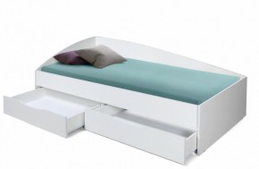 Кровать одинарная "Фея - 3" асимметричная 2000х900 (белая) в Нефтекамске - neftekamsk.ok-mebel.com | фото 2