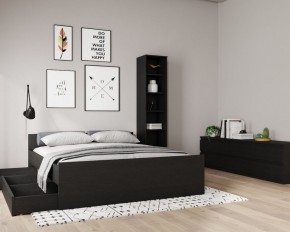 Кровать ОРИОН двухспальная с ортопедическим основанием 180х200, цвет Дуб Венге в Нефтекамске - neftekamsk.ok-mebel.com | фото 3
