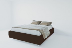 Кровать Подиум с ортопедическим основанием 800 (экокожа коричневая) в Нефтекамске - neftekamsk.ok-mebel.com | фото 1