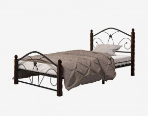 Кровать "Селена 1" Черная (900*2000) (ножки-шоколад) с коваными элементами в Нефтекамске - neftekamsk.ok-mebel.com | фото 2