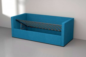 Кровать с ПМ (арт.030) (с/м 900*2000мм) (б/матр), ткань синяя в Нефтекамске - neftekamsk.ok-mebel.com | фото 2