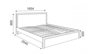 Кровать 1.6 Беатрис М07 Стандарт с ортопедическим основанием (дуб млечный) в Нефтекамске - neftekamsk.ok-mebel.com | фото 2