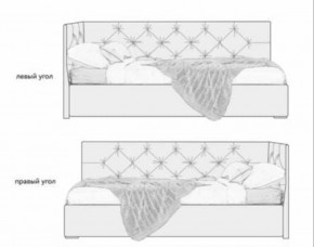 Кровать угловая Хлоя интерьерная +основание/ПМ/бельевое дно (120х200) в Нефтекамске - neftekamsk.ok-mebel.com | фото 5