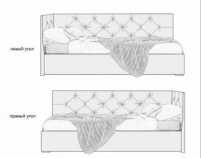 Кровать угловая Лилу интерьерная +основание (80х200) в Нефтекамске - neftekamsk.ok-mebel.com | фото 2