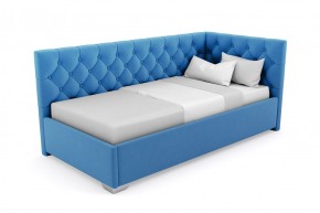 Кровать угловая Виола интерьерная +основание (120х200) 5 кат. ткани в Нефтекамске - neftekamsk.ok-mebel.com | фото