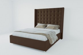 Кровать Венеция ЛЮКС с ПМ 900 (экокожа коричневая) в Нефтекамске - neftekamsk.ok-mebel.com | фото