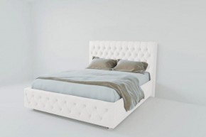 Кровать Версаль 1400 без основания (экокожа белый) в Нефтекамске - neftekamsk.ok-mebel.com | фото