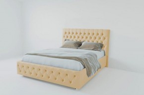 Кровать Версаль 1600 без основания (экокожа бежевый) в Нефтекамске - neftekamsk.ok-mebel.com | фото