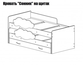 Кровать выкатная Соник (800*1900) в Нефтекамске - neftekamsk.ok-mebel.com | фото 2