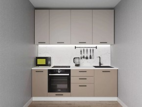 Кухонный гарнитур Каппучино 2200 h950 (Стол. 38мм) в Нефтекамске - neftekamsk.ok-mebel.com | фото