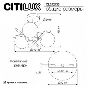 Люстра на штанге Citilux Ronny CL242133 в Нефтекамске - neftekamsk.ok-mebel.com | фото 7