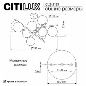 Люстра на штанге Citilux Ronny CL242193 в Нефтекамске - neftekamsk.ok-mebel.com | фото 8